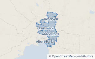 Map of the Melbourne suburbs we pick up from