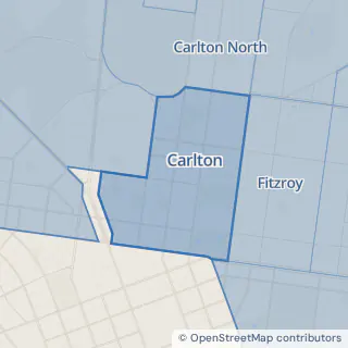 Map showing Carlton within the Laundry Plus service area