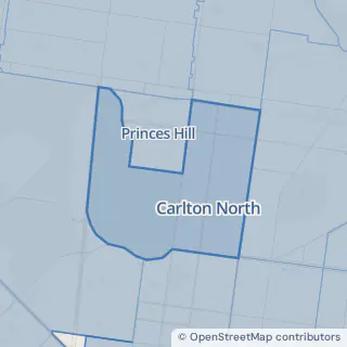 Map showing Carlton North within the Laundry Plus service area