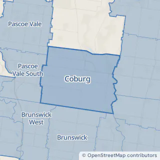 Map showing Coburg within the Laundry Plus service area