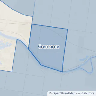 Map showing Cremorne within the Laundry Plus service area