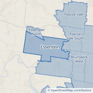 Map showing Essendon within the Laundry Plus service area