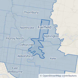Map showing Fairfield within the Laundry Plus service area