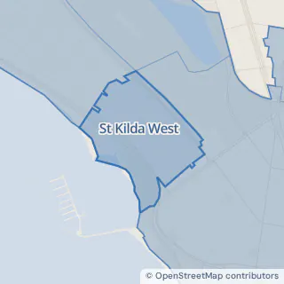 Map showing St Kilda West within the Laundry Plus service area