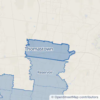 Map showing Thomastown within the Laundry Plus service area